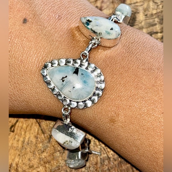 Rainbow Moonstone Bracelet 6” - 7” - Picture 6 of 8